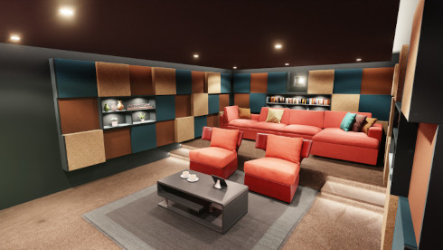 Exemple d'une salle avec le design Cinéma Privé